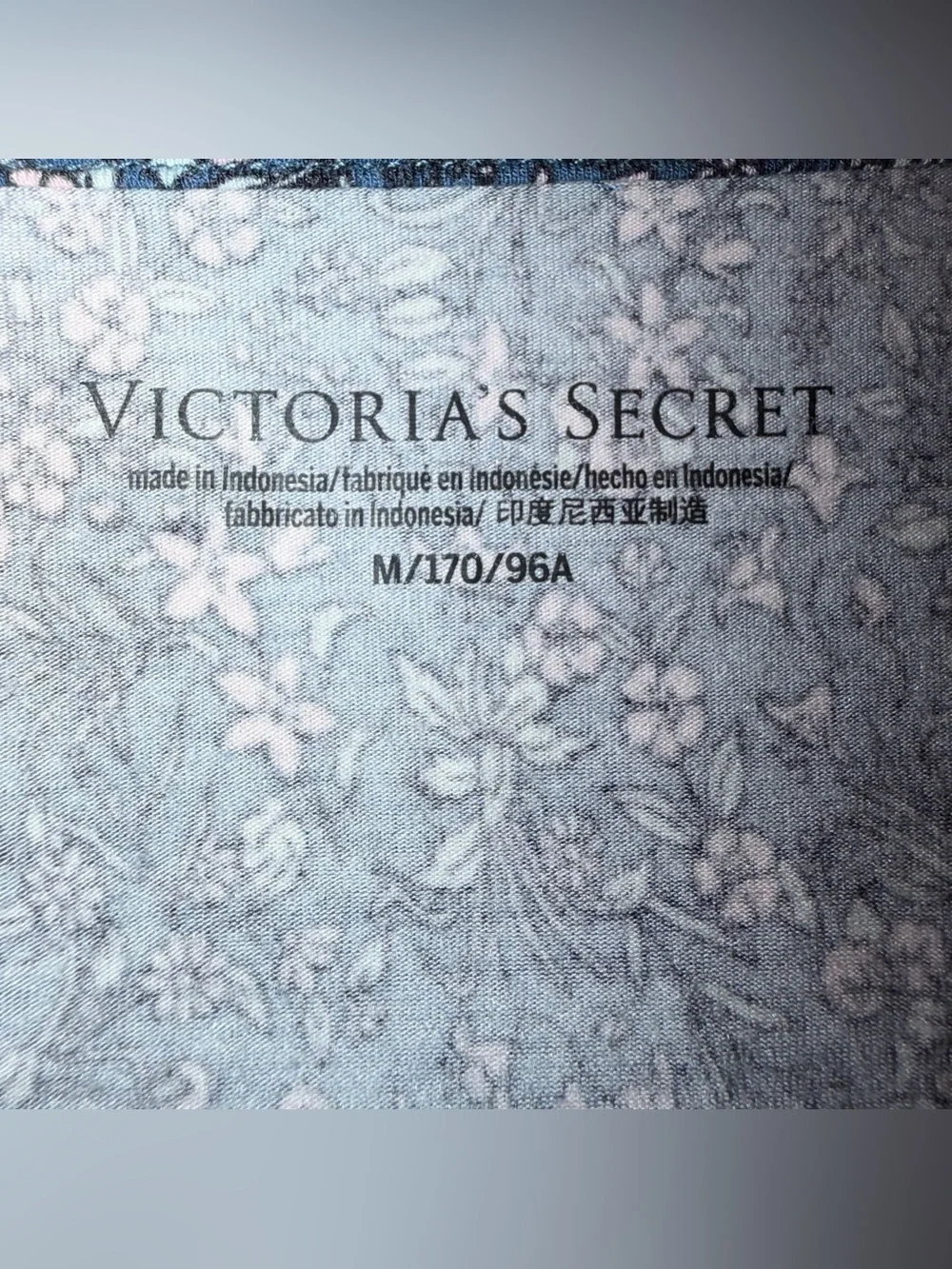 Women's size medium Victoria's Secret Navy Floral night Dress pajamas gown